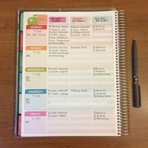 Erin Condren Life Planner Template