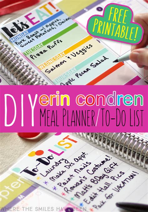 Erin Condren Meal Planner