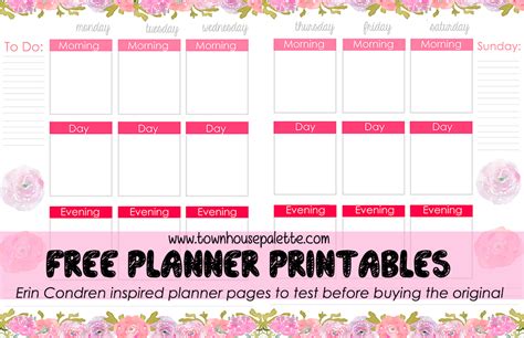 Erin Condren Printable Templates