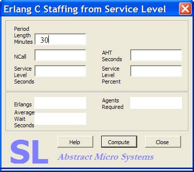 Erlang C Calculator Service Level Agreements