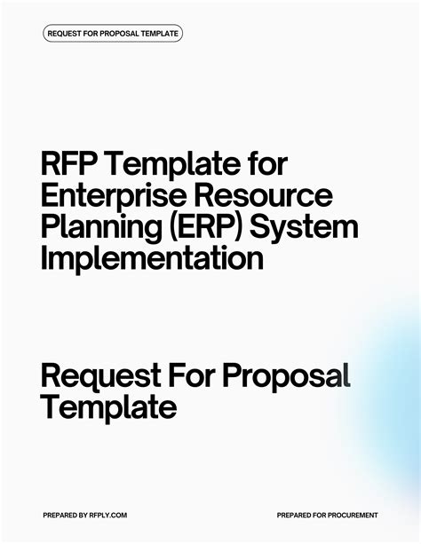 ERP RFP Template XLS Format 2