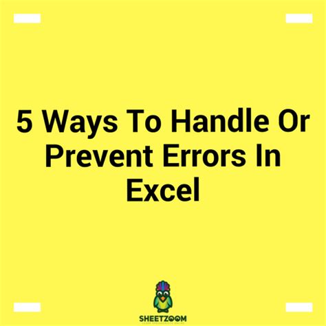 Error Handling in Excel Tip 5