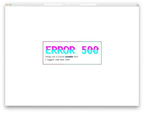 Error Page Template