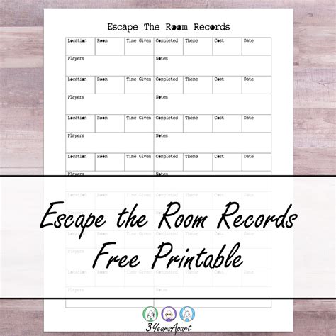 Escape room printables collection