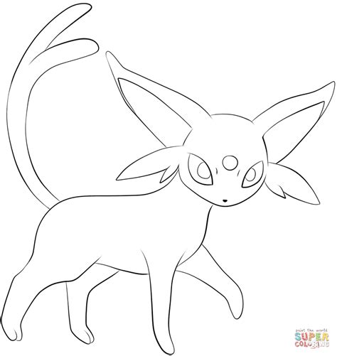 Espeon Coloring Page