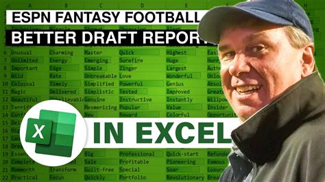 ESPN Fantasy Data Analysis in Excel