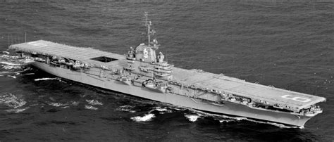 The USS Essex (CV-9), lead ship of the Essex class