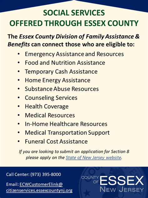 Essex County Board of Social Services Newark NJ