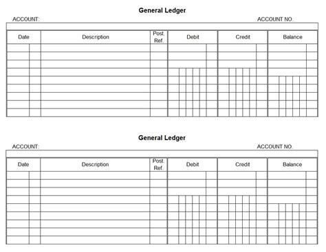 Estate Accounting Ledger Template Example