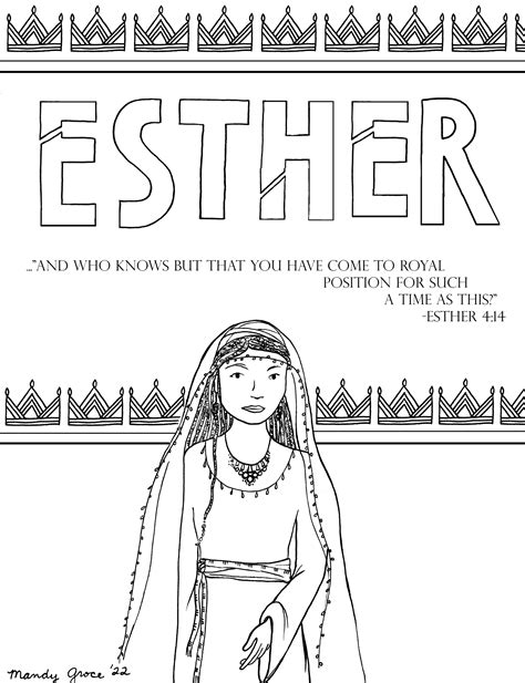 Esther Coloring Pages for Kids