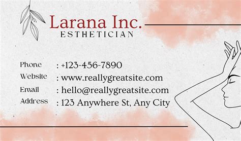 Esthetician Business Card Template 2