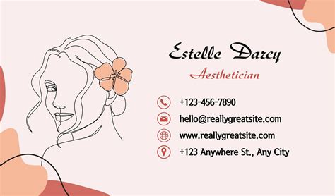 Esthetician Business Card Template 4