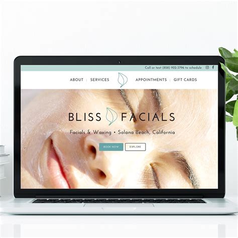 Esthetician Website Example