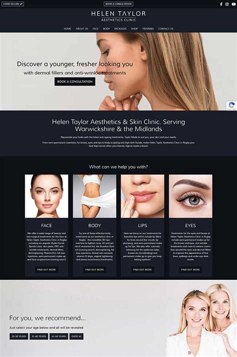 Esthetician Website Design Inspiration