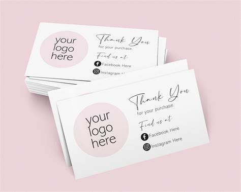 Etsy business card template design