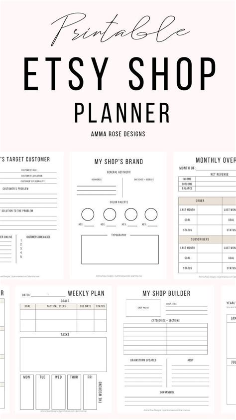 Etsy Shop Business Plan Template