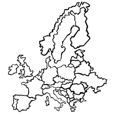 Europe Map Coloring Page European Countries