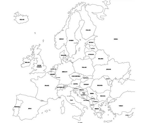 Europe Map Coloring Page European Culture