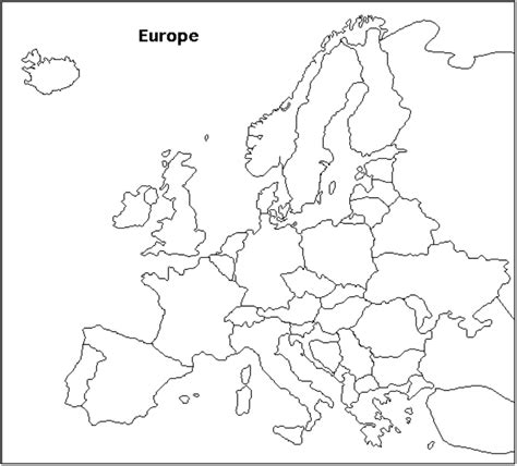 Europe Map Coloring Page European Union