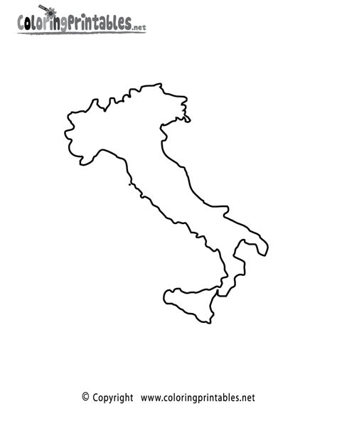 Europe Map Coloring Page Italy