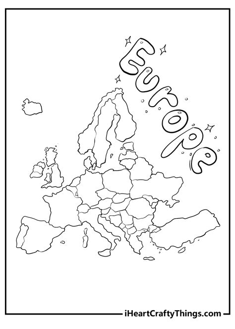 Europe Map Coloring Pages for Different Age Groups