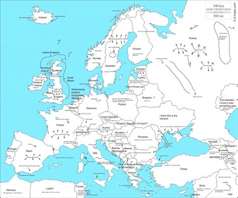 Blank Europe Map