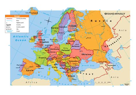 Europe Map Printable PDF