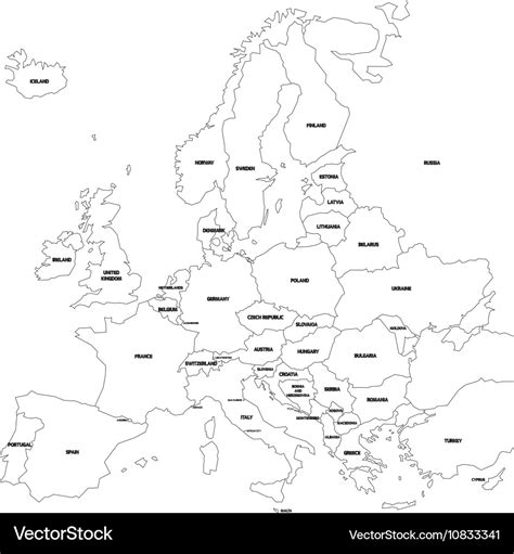 Europe Map Template