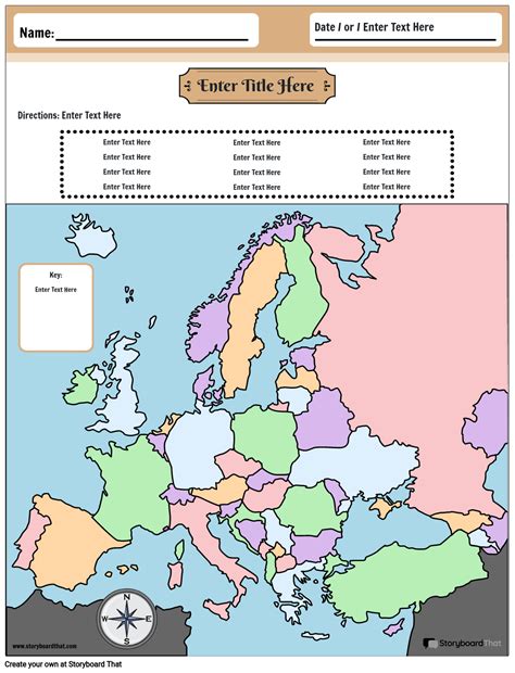 Europe Map Worksheets