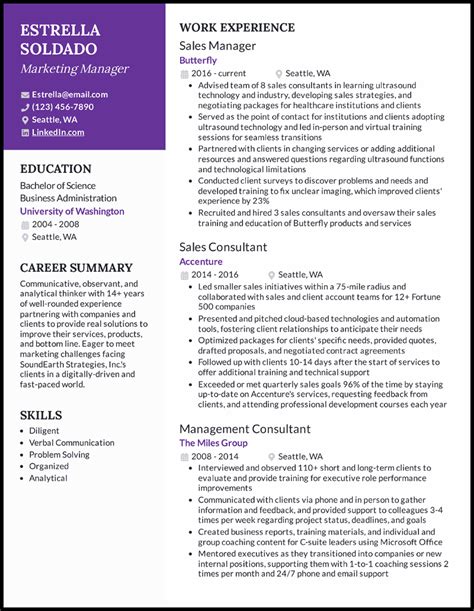 European CV Example for Career Changers 7