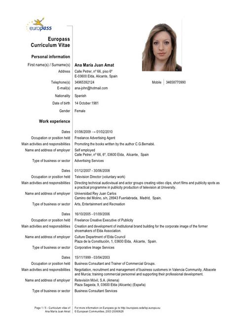 European CV Example for Entrepreneurs 10