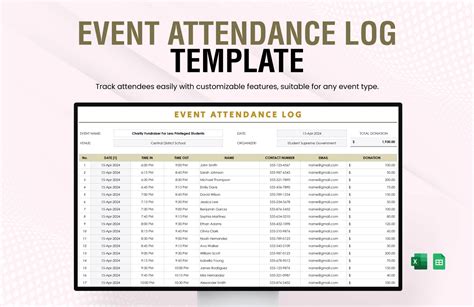 Event Attendance Sheet