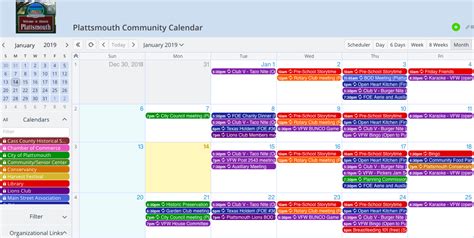 Event Calendar Organization