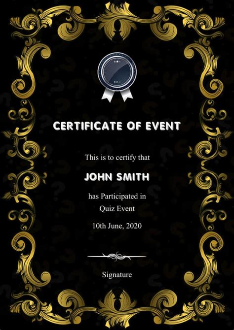 Event Certificate Template