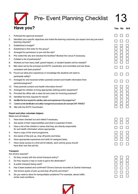 Event Checklist Template in Word 5