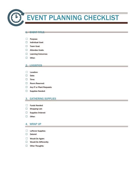 Event Checklist Template in Word 7