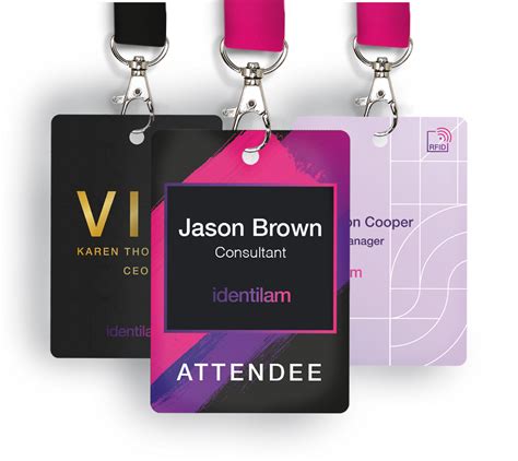 Colorful event name tags