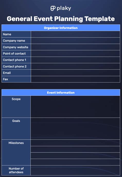 Event Organizer Template