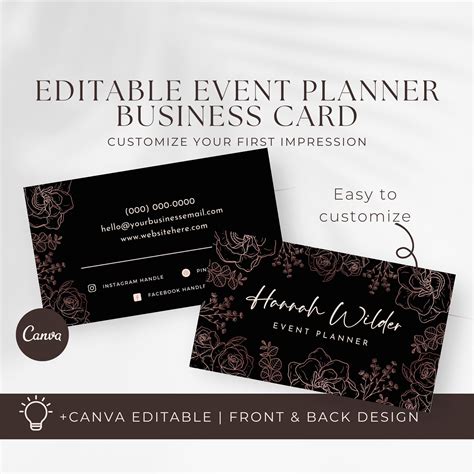 Event Planner Business Card Template