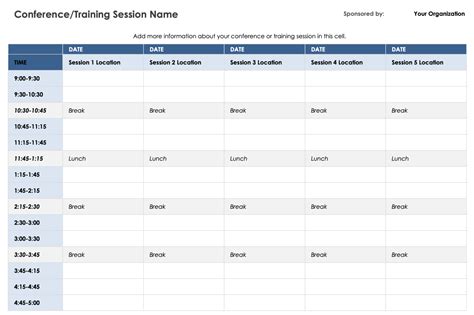 Event planning checklists in Excel for free