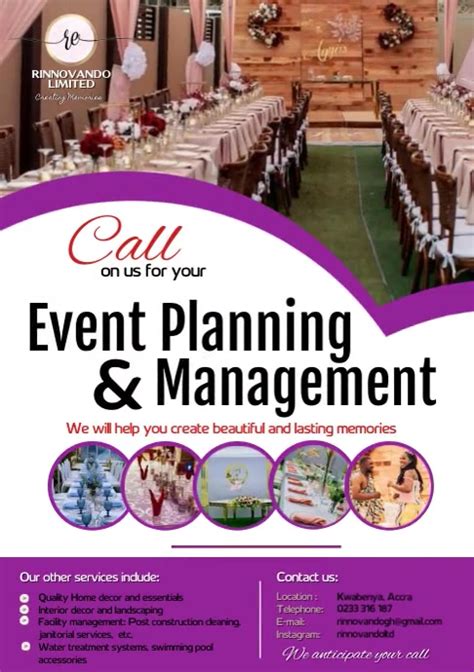 Event Planning Template Design