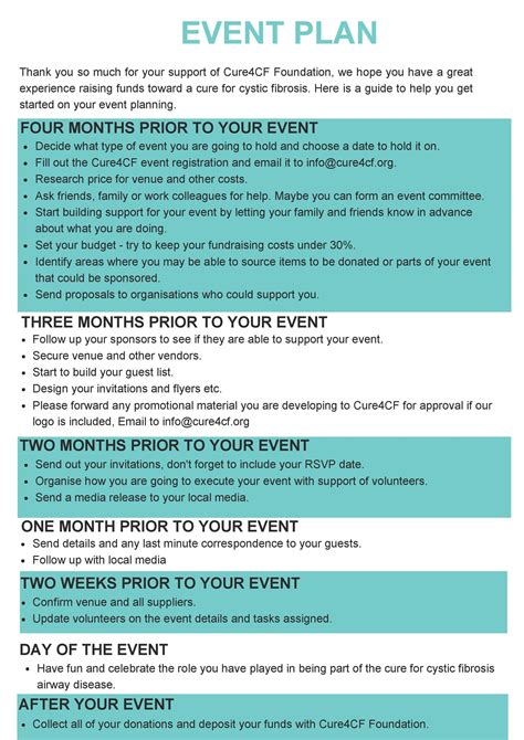 Event Planning Template Example