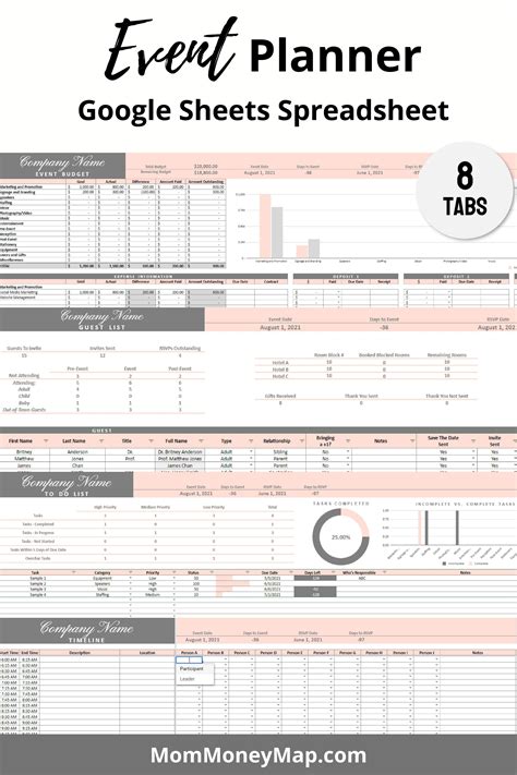 Event Planning Template in Google Sheets