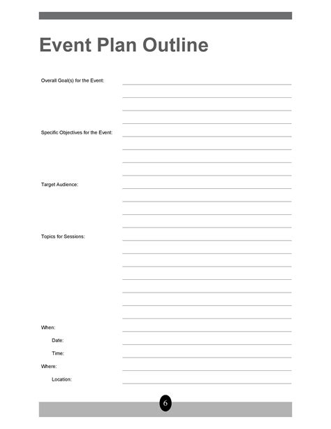 Workshop Event Planning Template