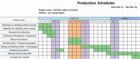 Event Production Schedule Template Excel Example