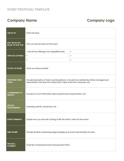 Event Proposal Template 7