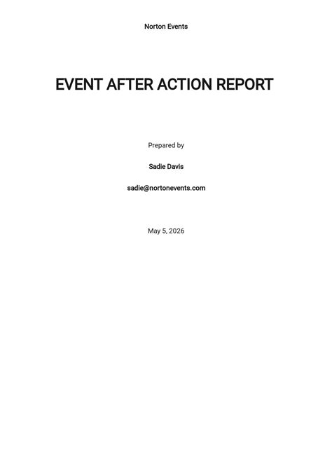 Event Report Template 5