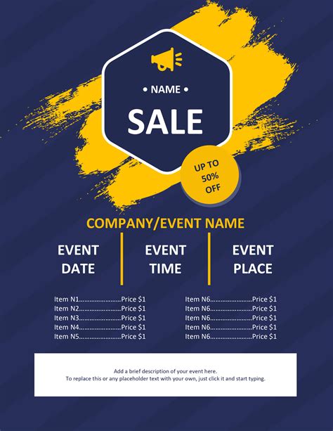 Event Sales Flyer Template