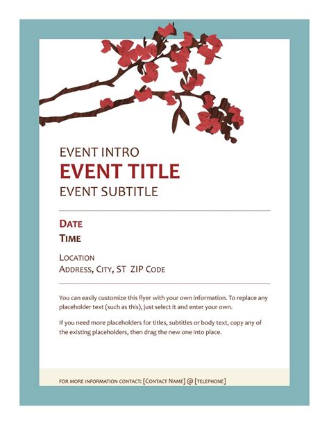 Example of a modern events page template