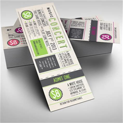 Event Ticket Printing InDesign